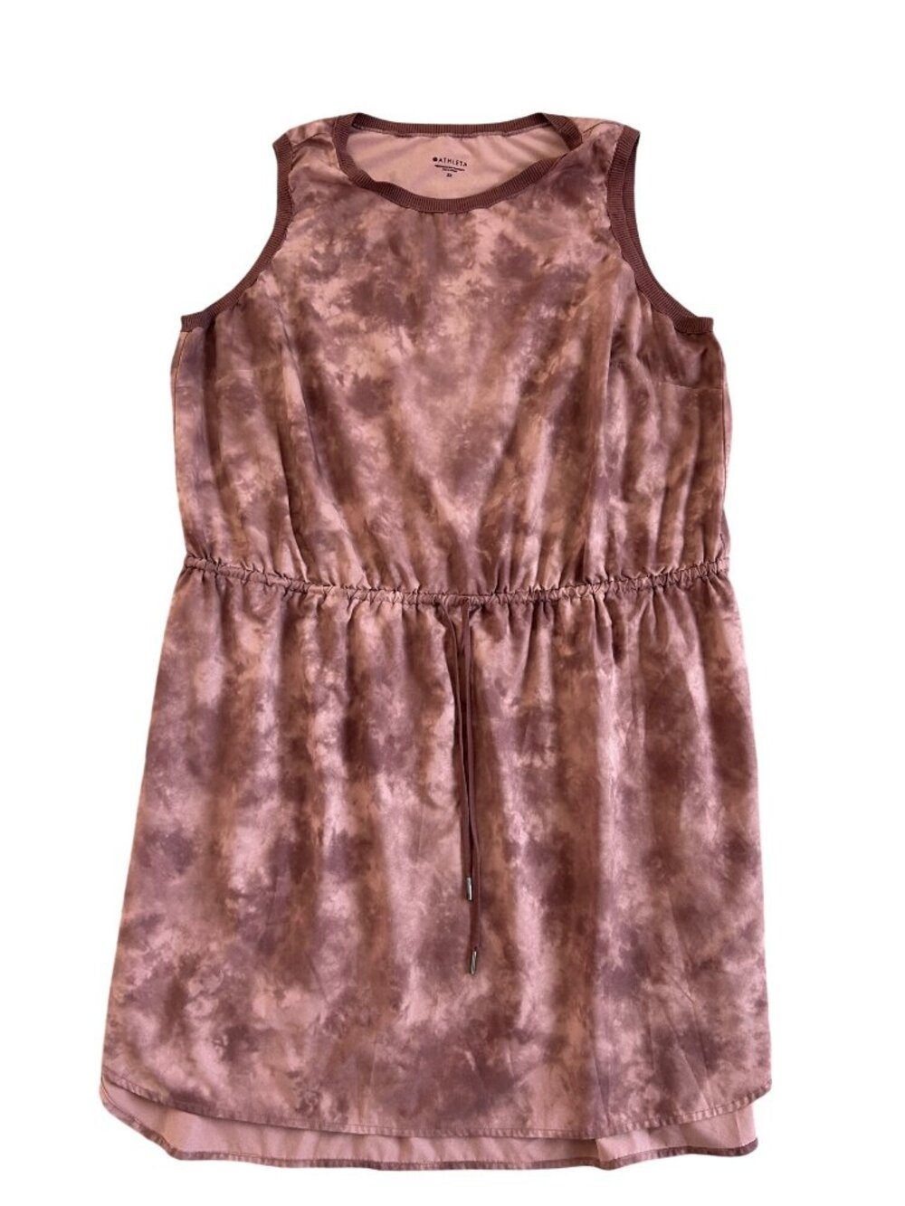 Athleta Womens Sz 2X Rincon Pink Sleeveless Sundress Tie-Dye